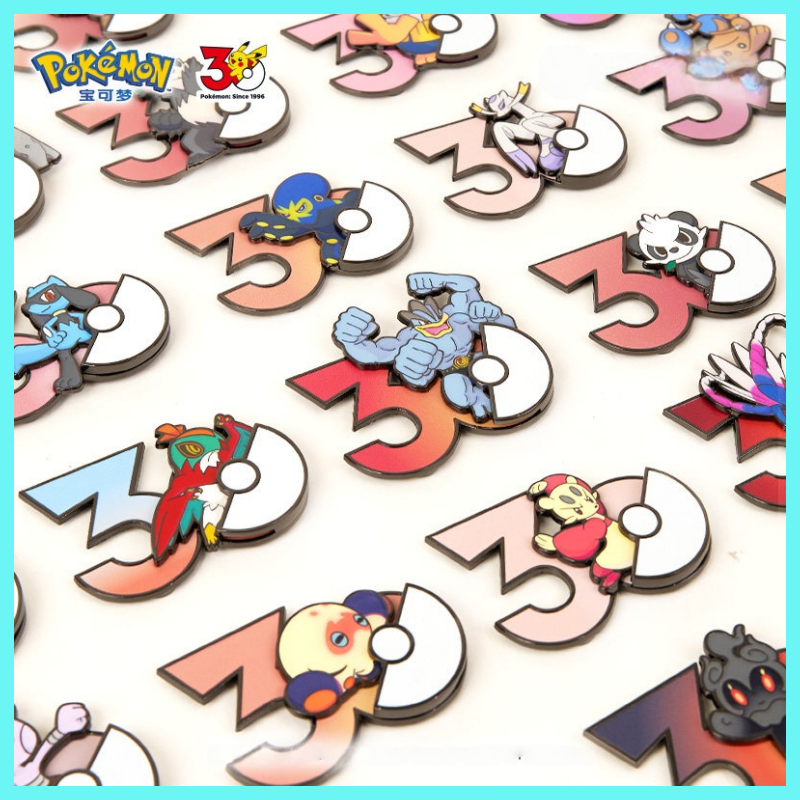 Anime Merchandise Types - PokéMon 30th Anniversary Fridge Magnet Fighting