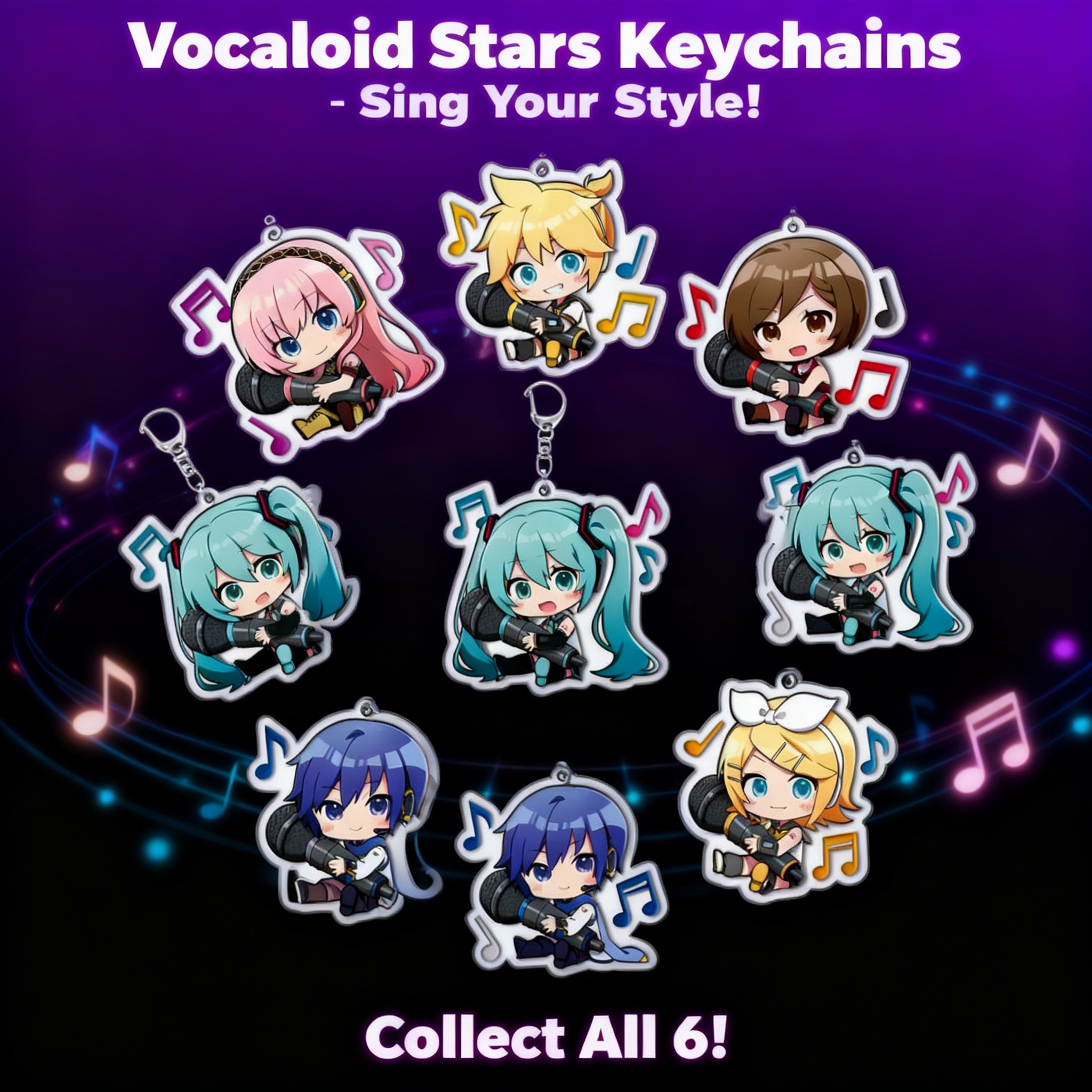 Anime Merchandise Wholesale - Hatsune Miku Princess Acrylic Keychain Pendant