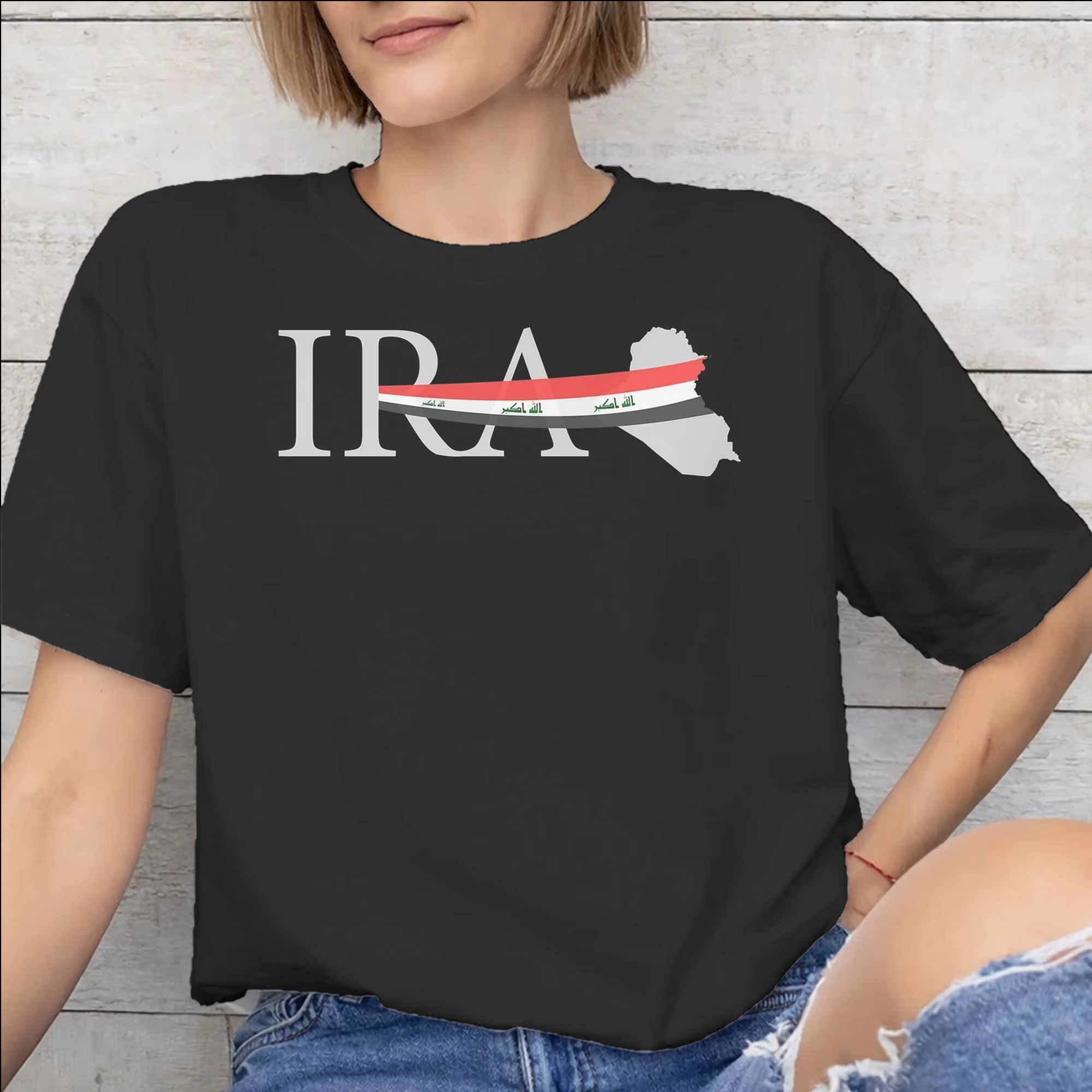 Harajuku T-Shirt Iraq Flag Map – Popular Anime Merchandise recenzja i cena