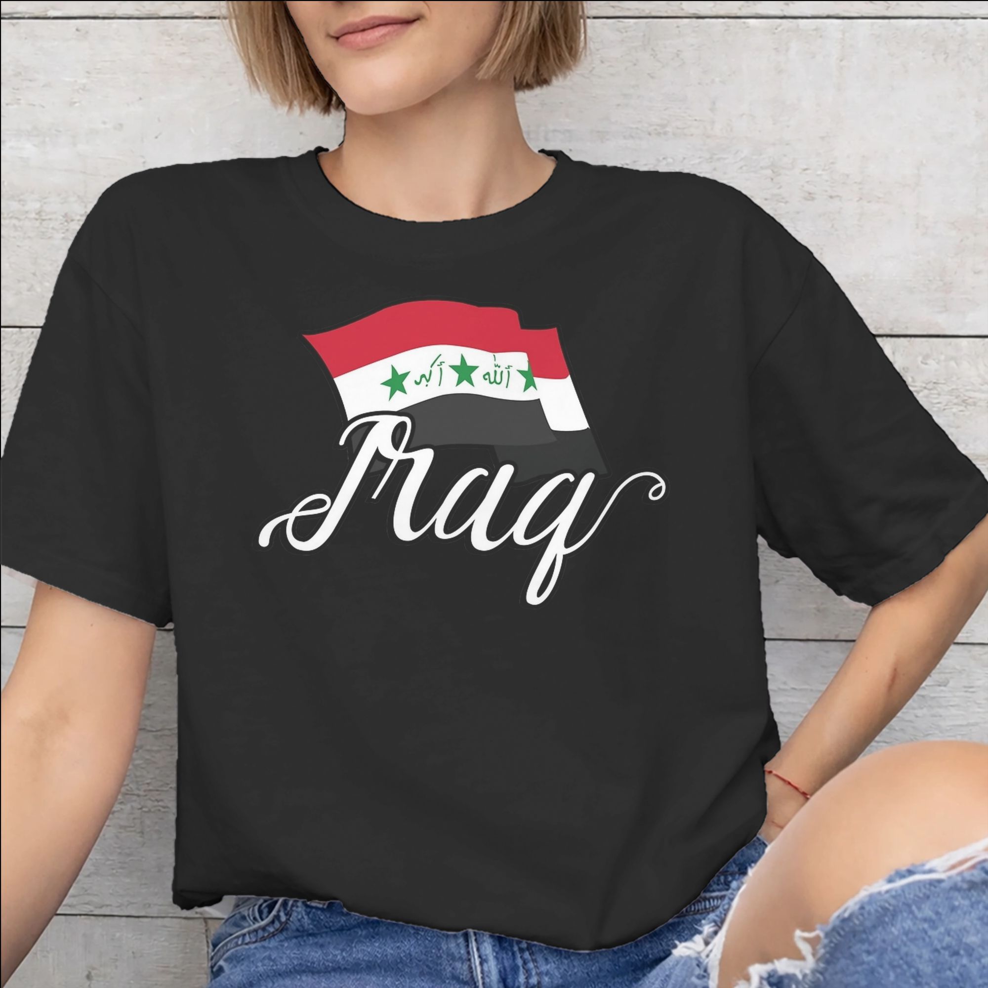 Harajuku T-Shirt Iraq Flag Map – Popular Anime Merchandise recenzja i cena
