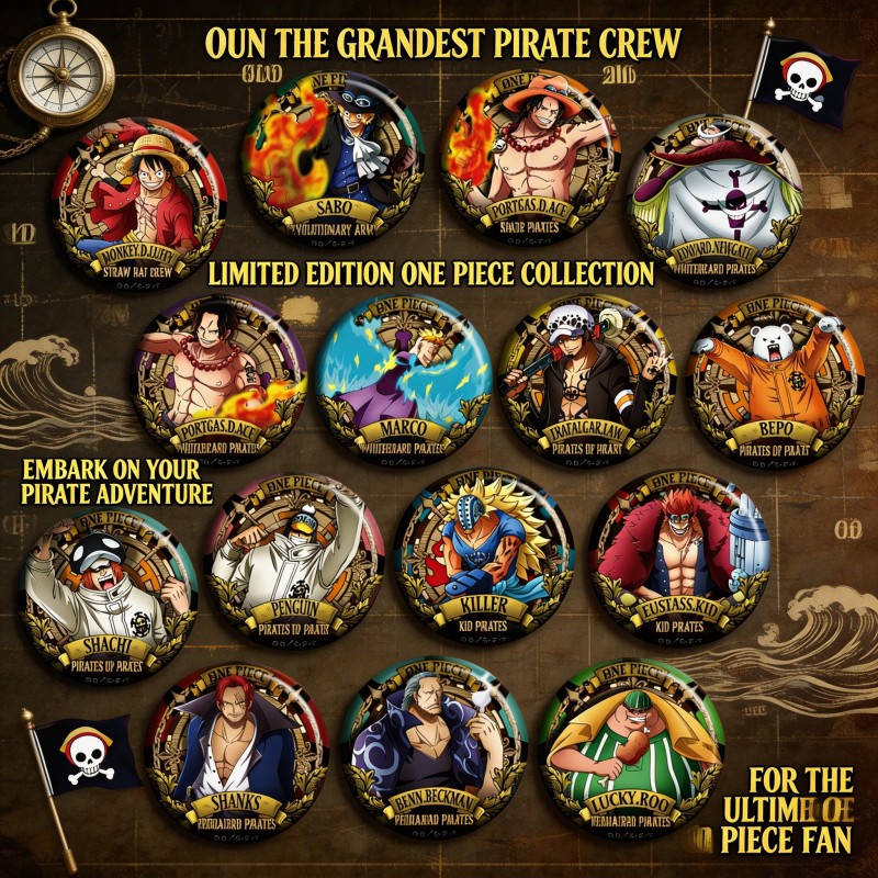 ONEPIECE Anime Badge Pin C Typ – Anime Merchandise Types recenzja i cena