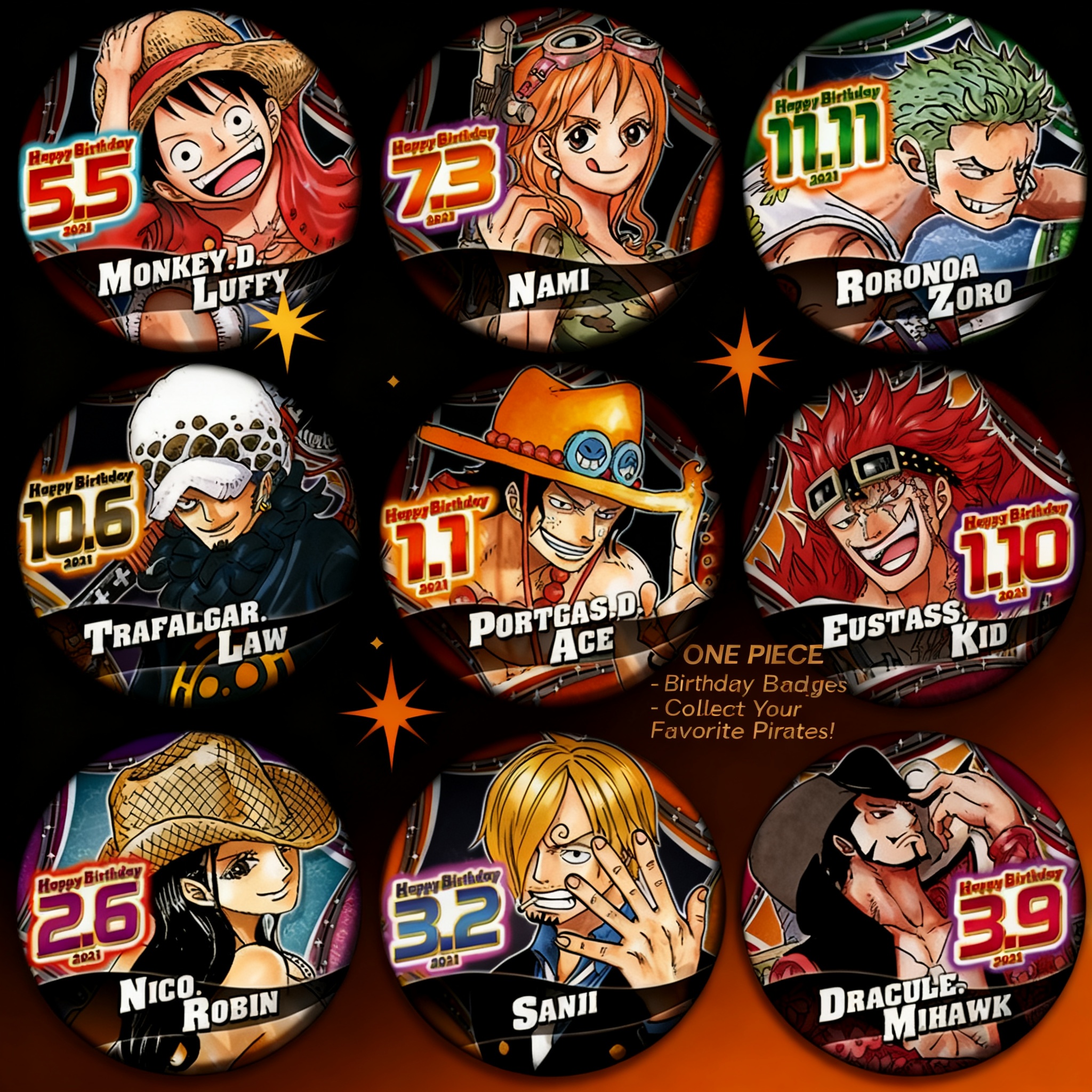One Piece Anime Badge Pin Set  – Luffy Anime Merchandise recenzja i cena